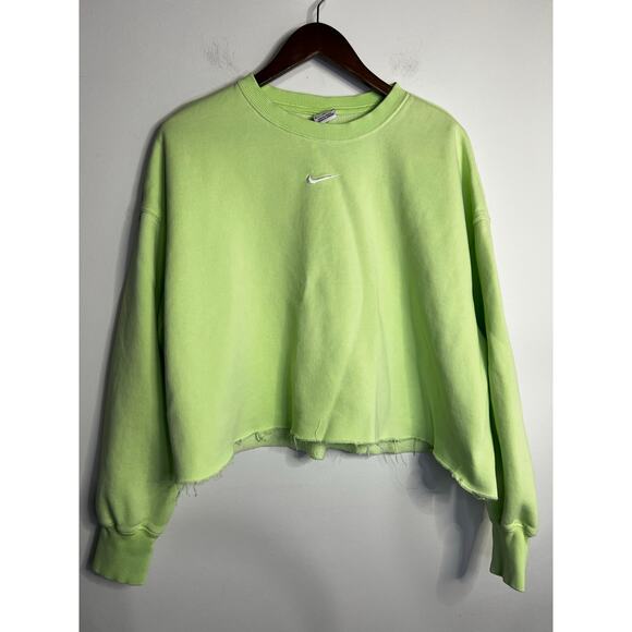 Nike Phoenix Fleece Crewneck Sweatshirt Self cropped. size  X large - Picture 1 of 4